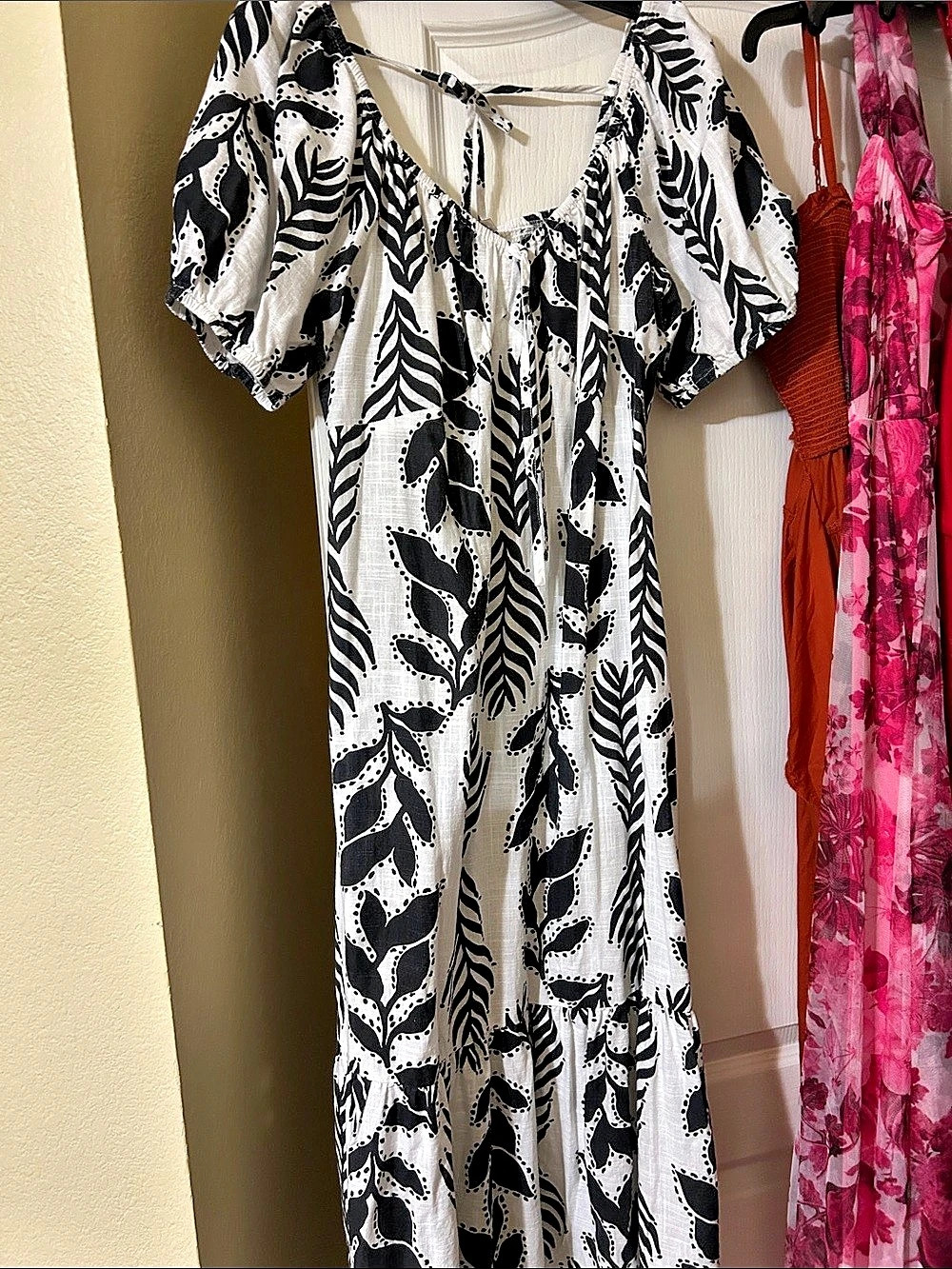 Black & White Animal Print Maxi Dress Like New